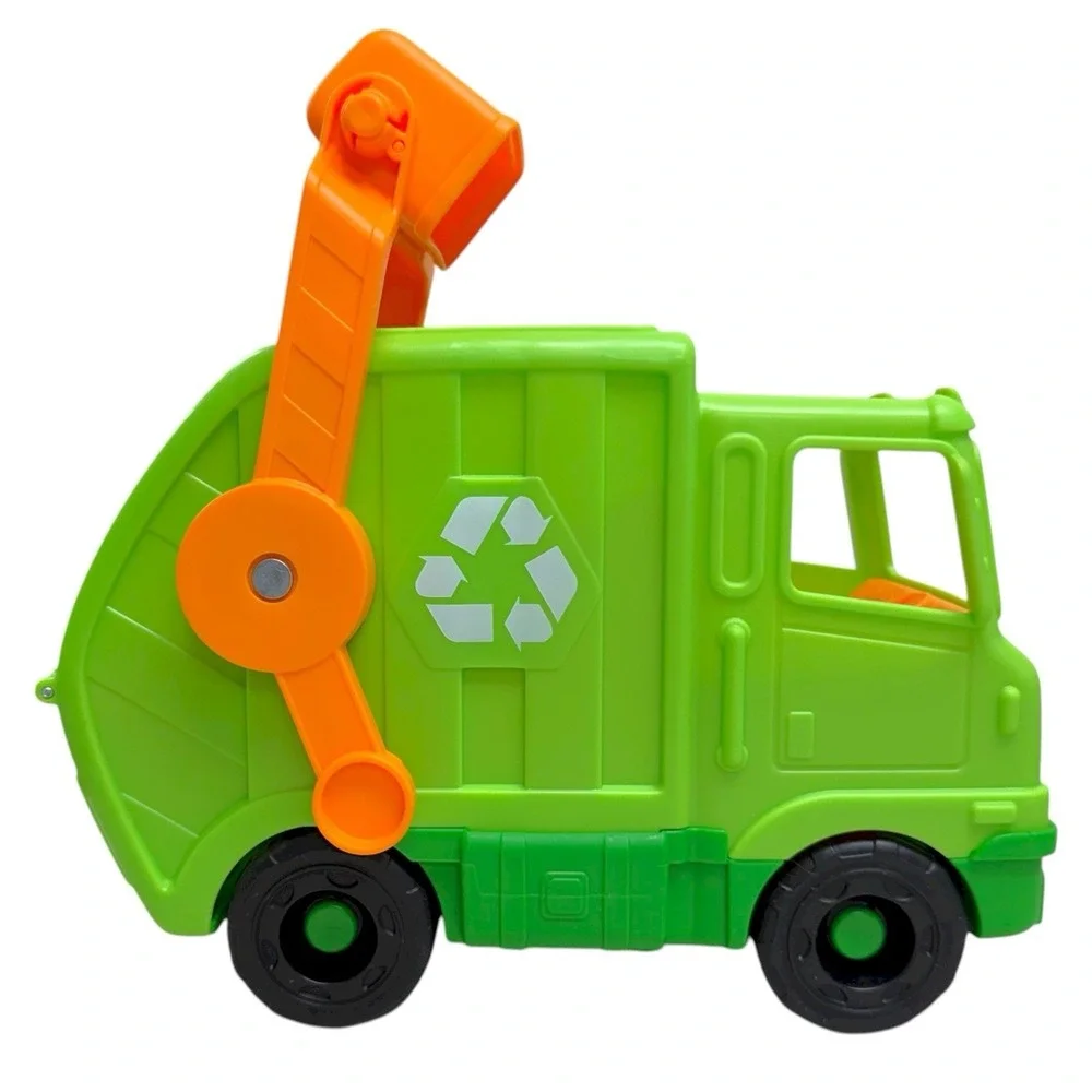Fisher Price Little People Recycling Truck Toy W/ Figure Sound Singing WORKS!‎